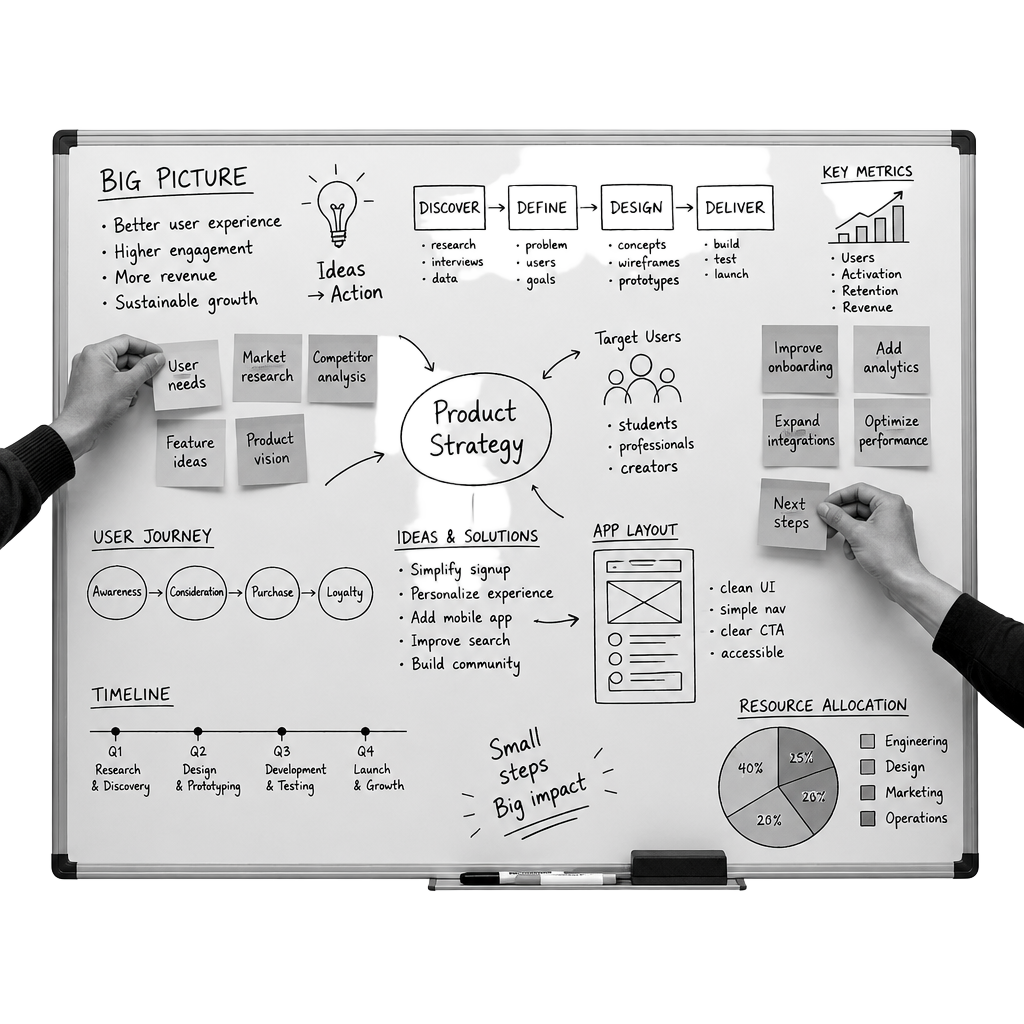 Équipe en atelier autour de documents de travail